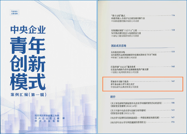 六合彩特码
“青年基金”特色做法入选《中央企业青年创新模式案例汇编》